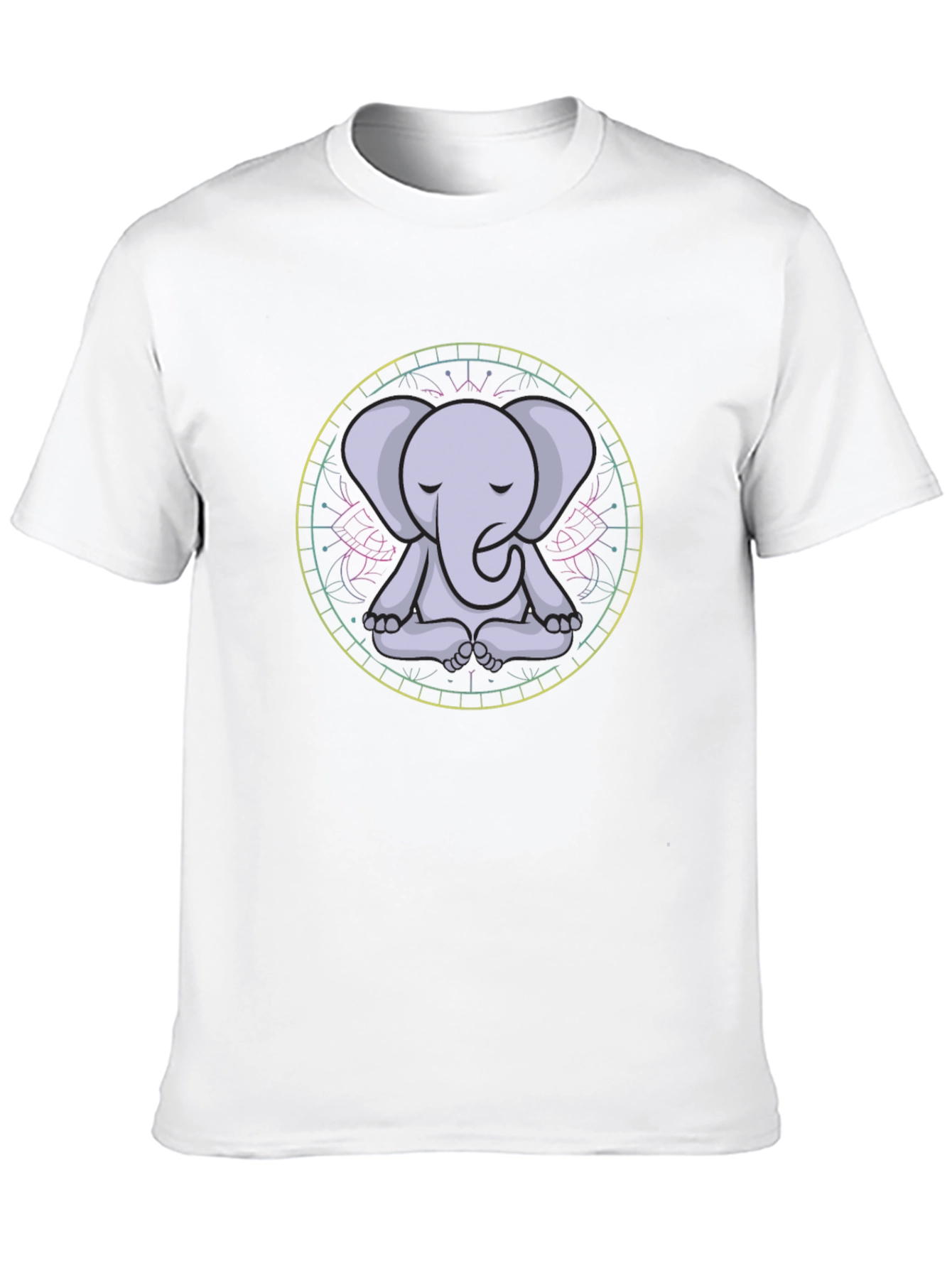 Meditating Elephant Mandala Graphic Tee