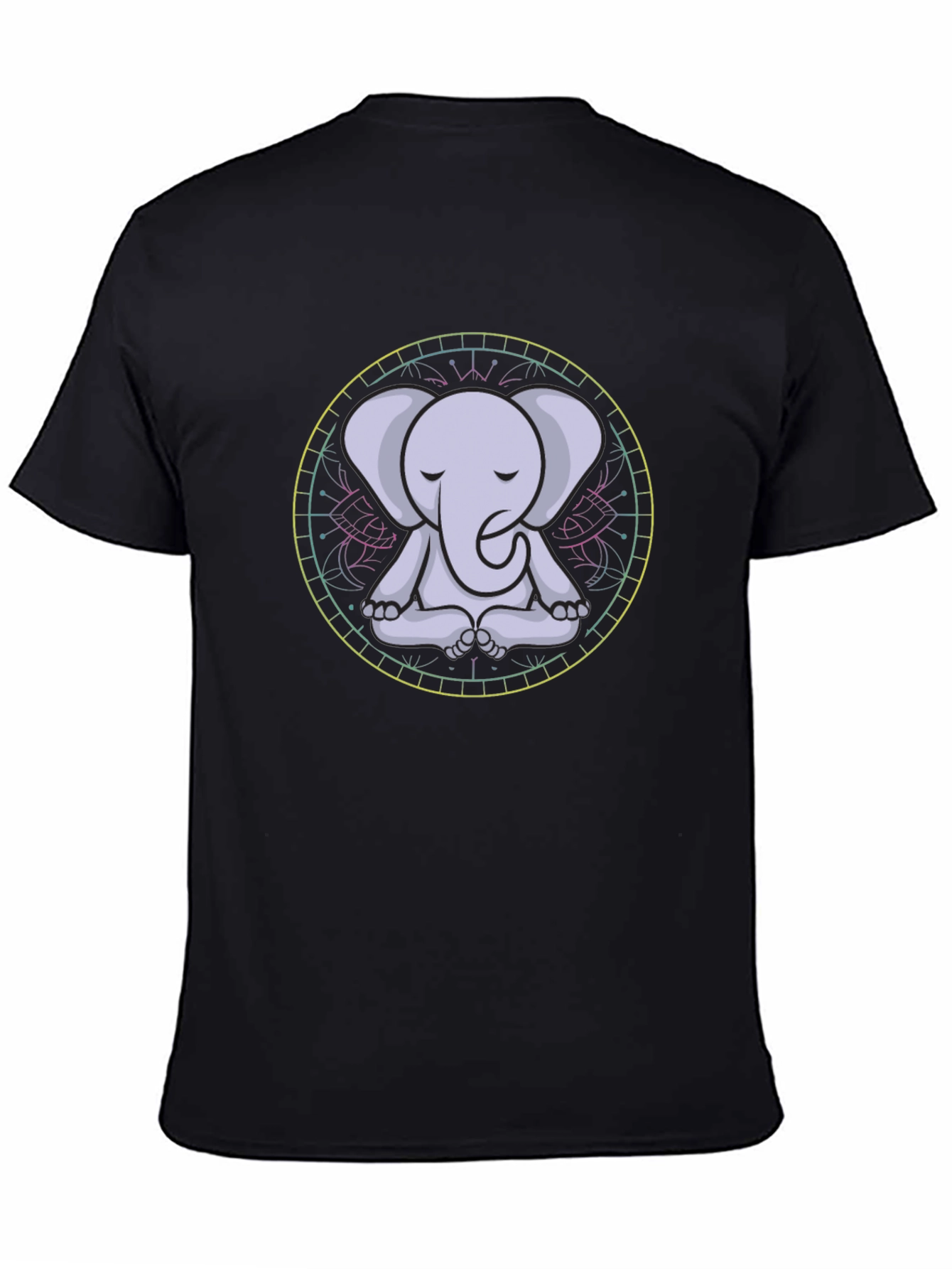 Meditating Elephant Mandala Graphic Tee