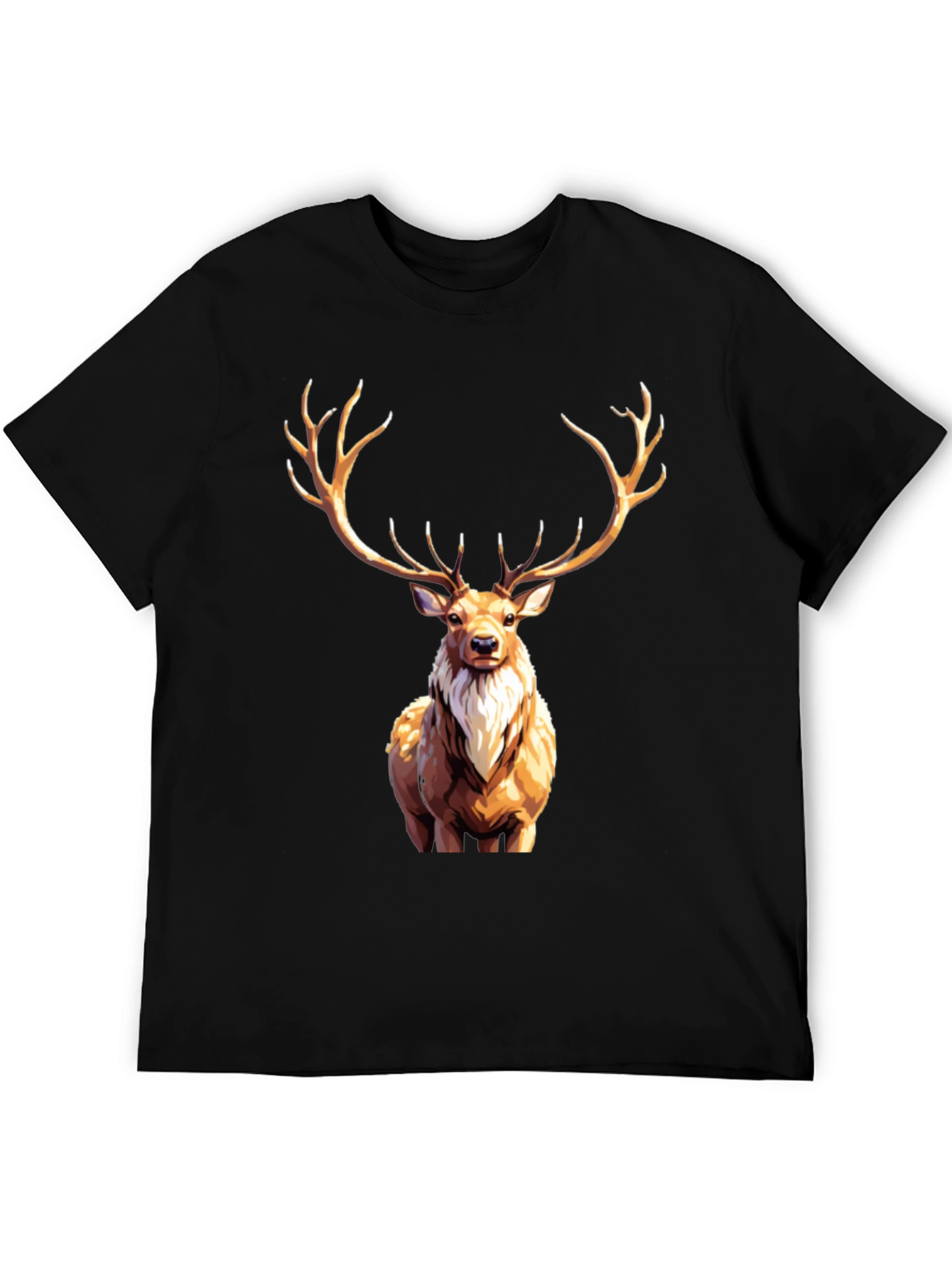 Deer Graphic Tee - Stylish Animal Print Shirt