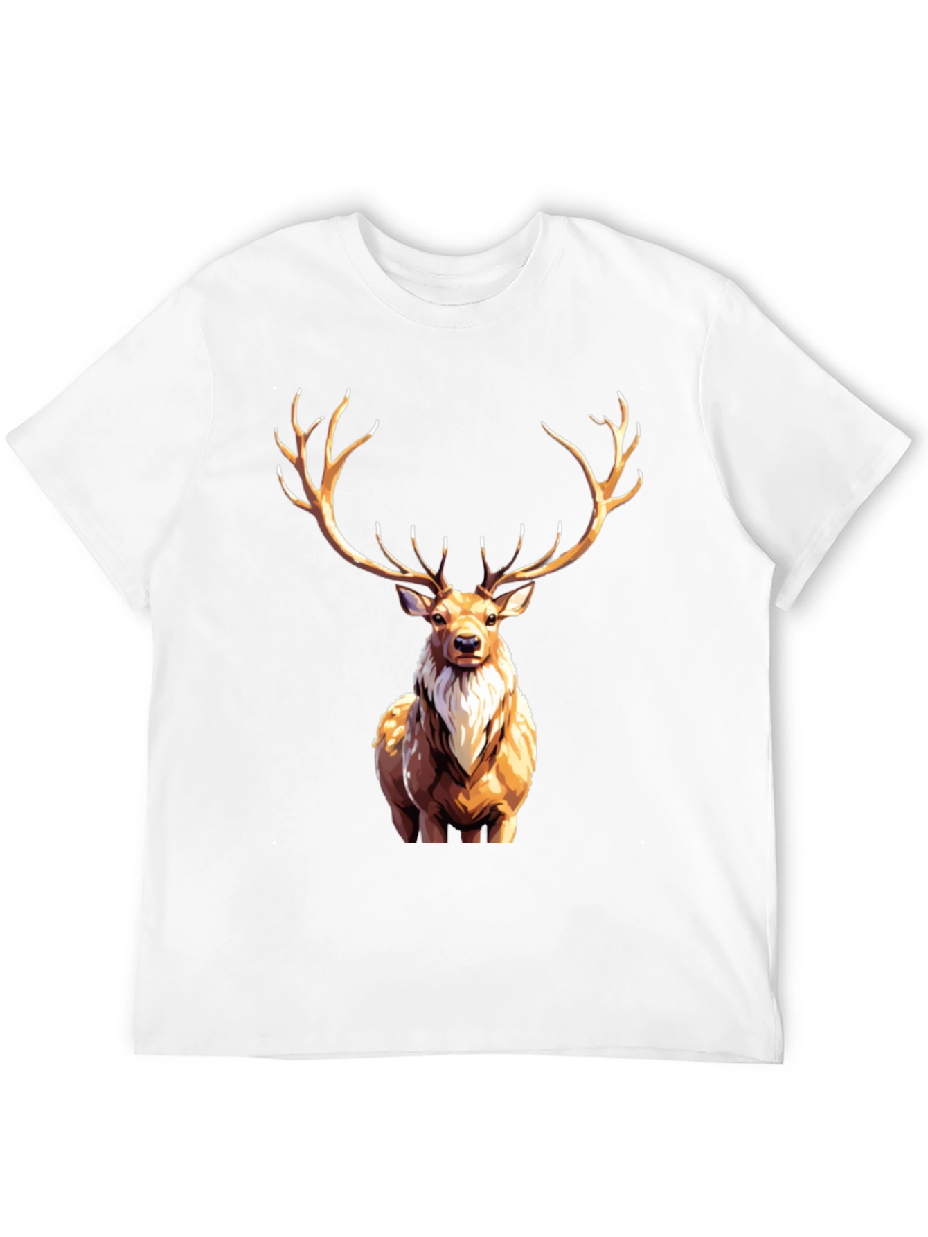 Deer Graphic Tee - Stylish Animal Print Shirt