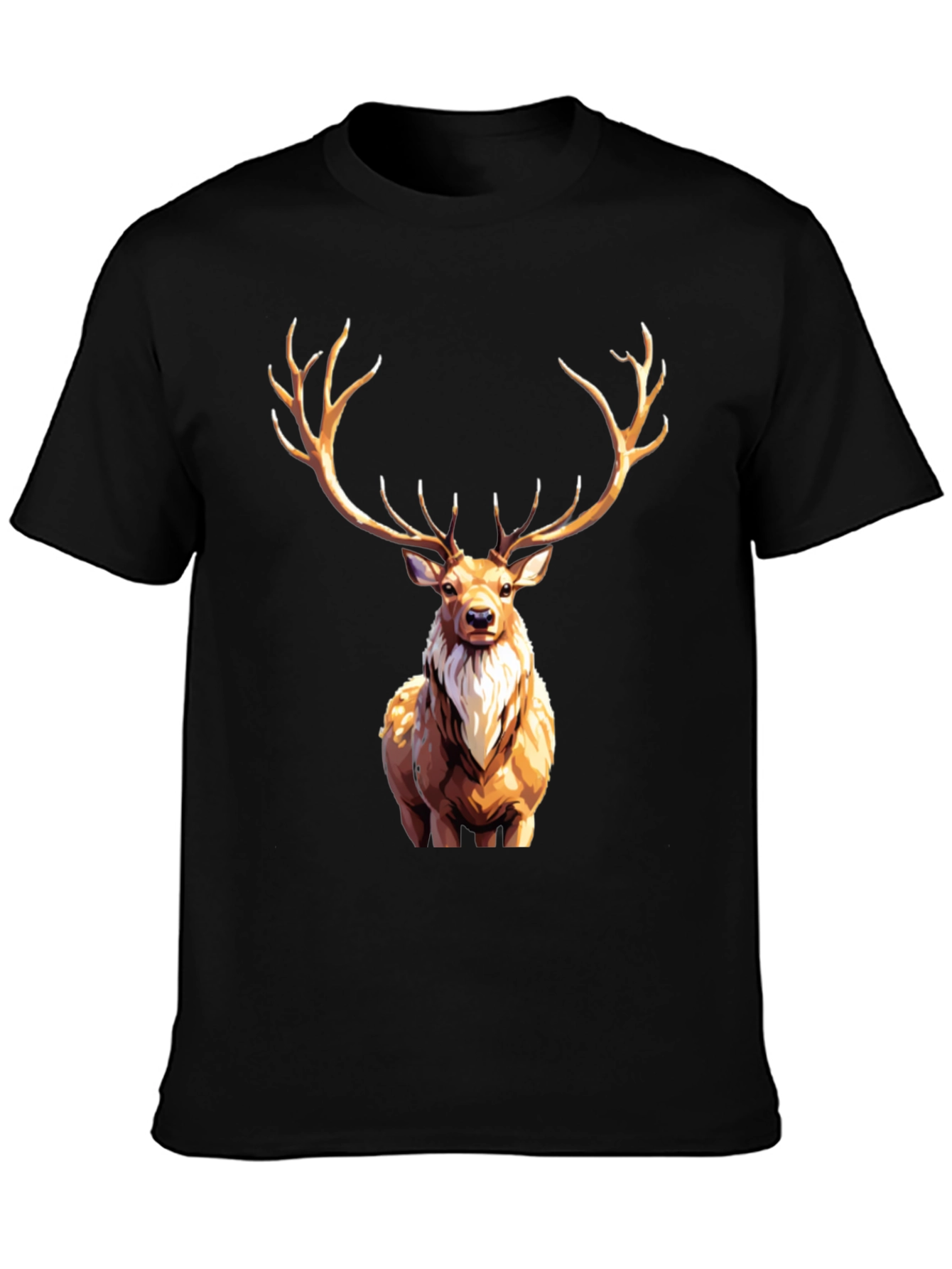 Deer Graphic Tee - Stylish Animal Print Shirt