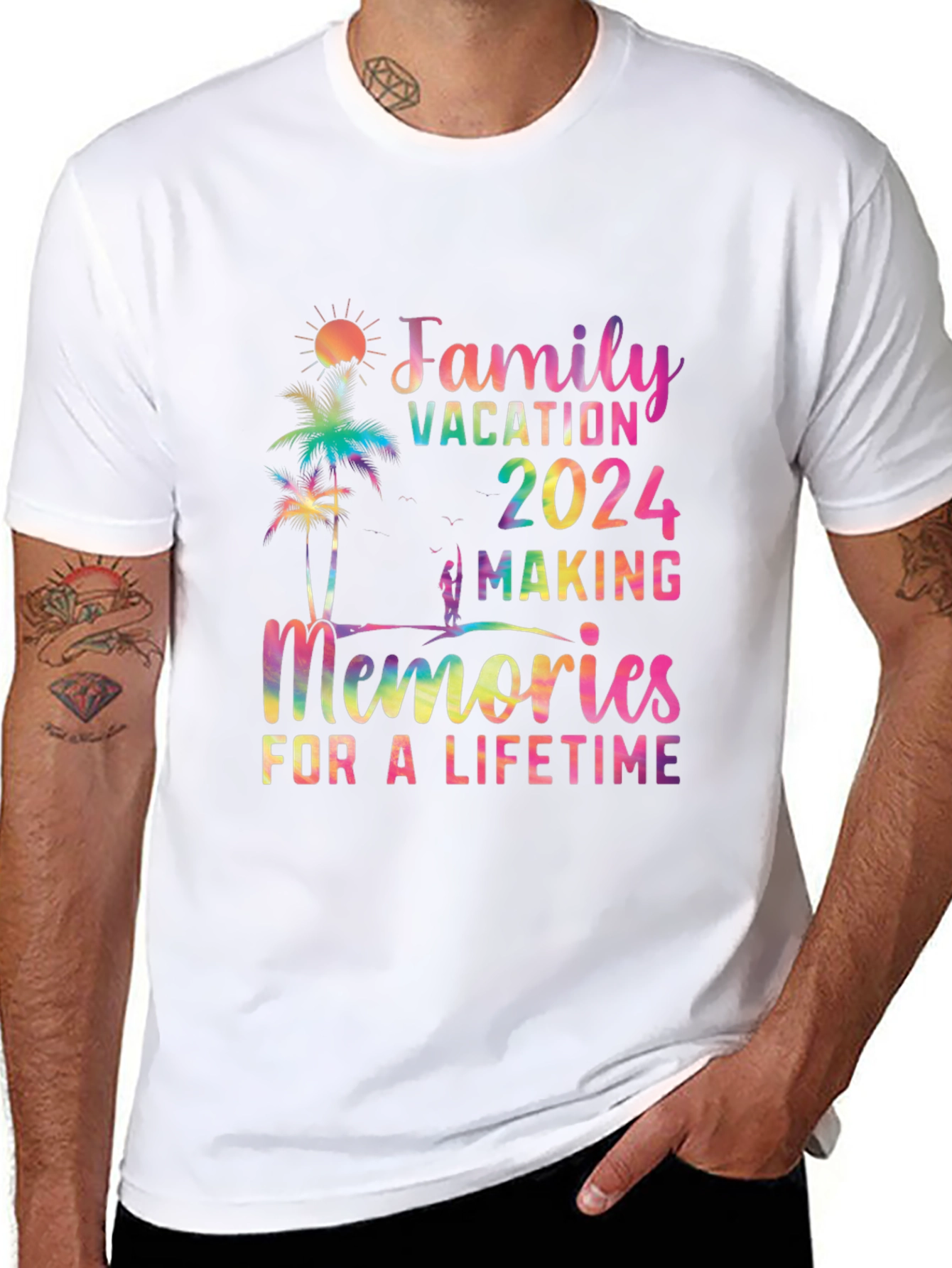 Family Vacation 2024 Rainbow T-Shirt