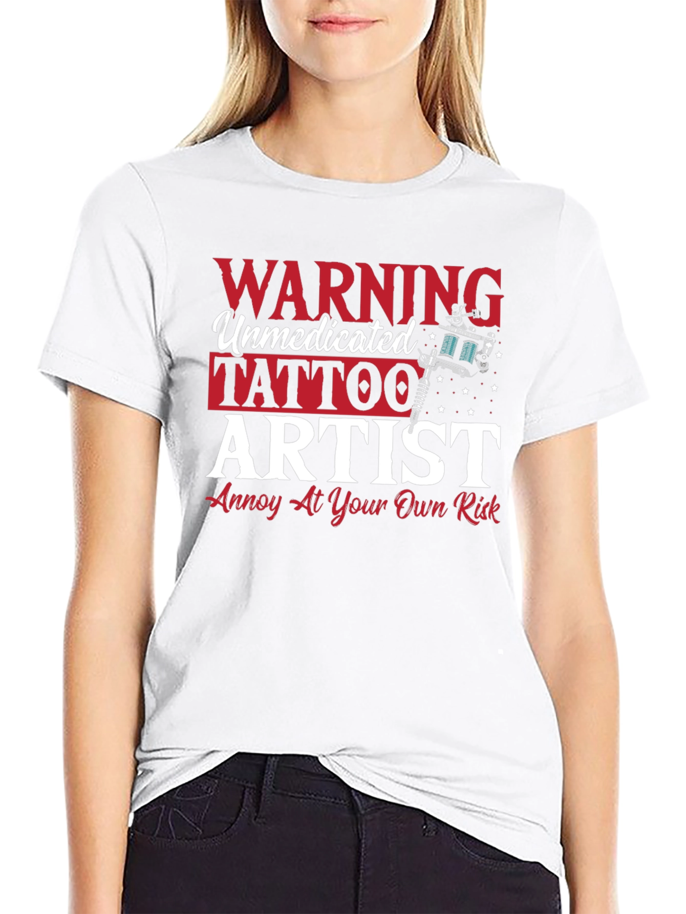 Warning Unmedicated Tattoo Artist T-Shirt