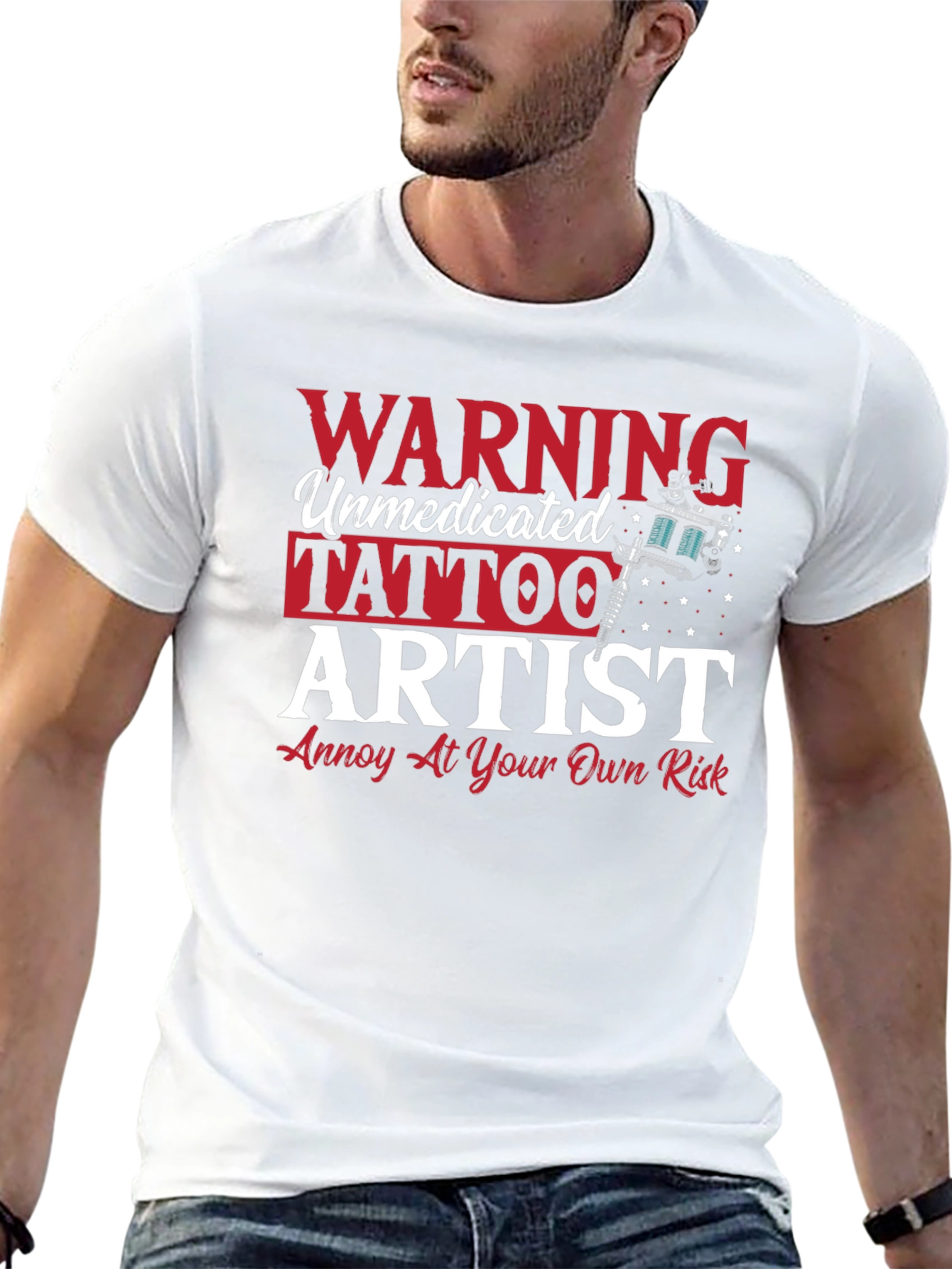 Warning Unmedicated Tattoo Artist T-Shirt