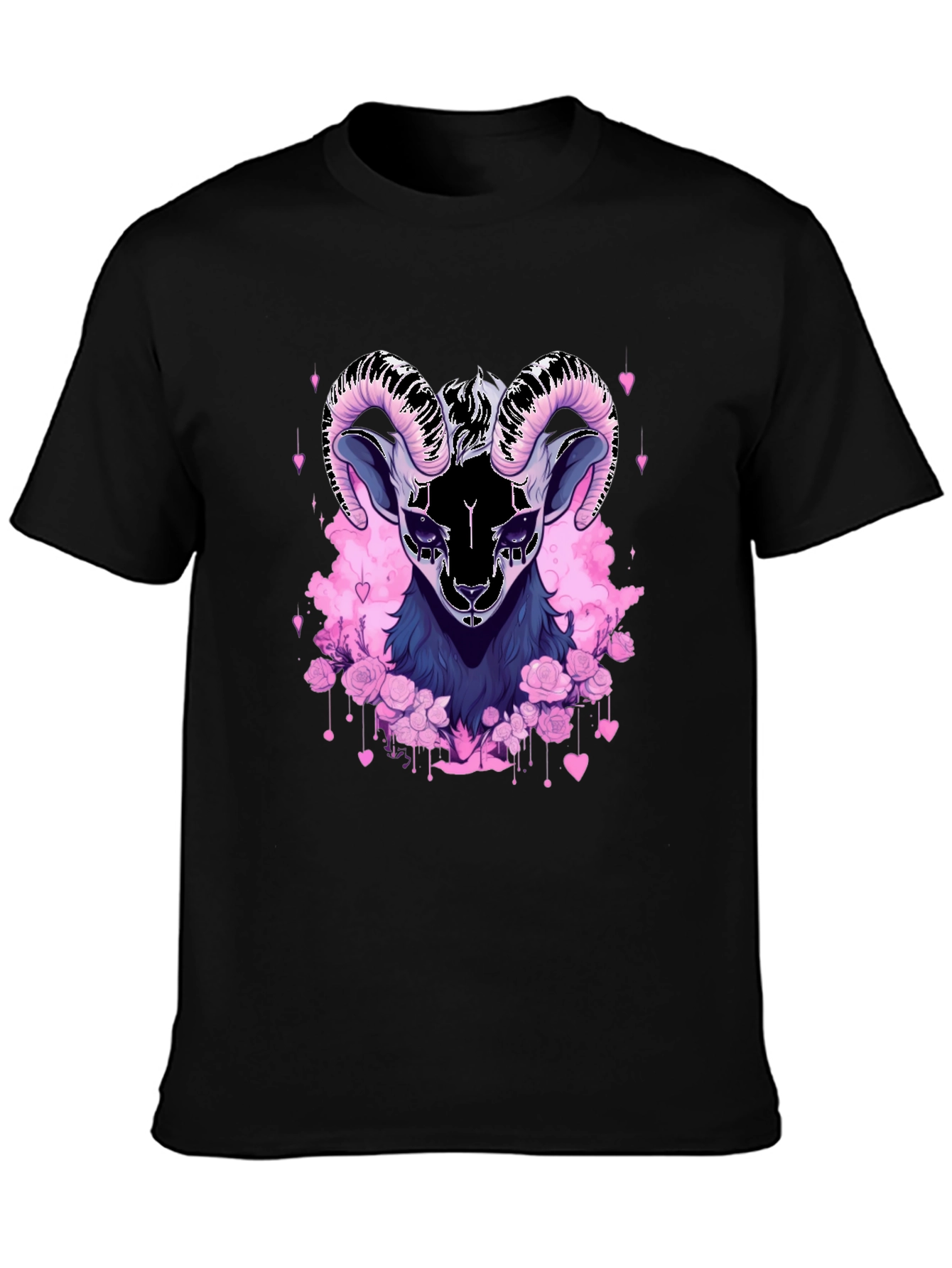 Ram Floral T-Shirt - Goth Style