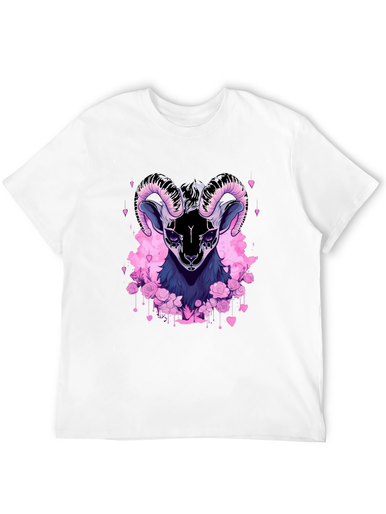 Ram Floral T-Shirt - Goth Style