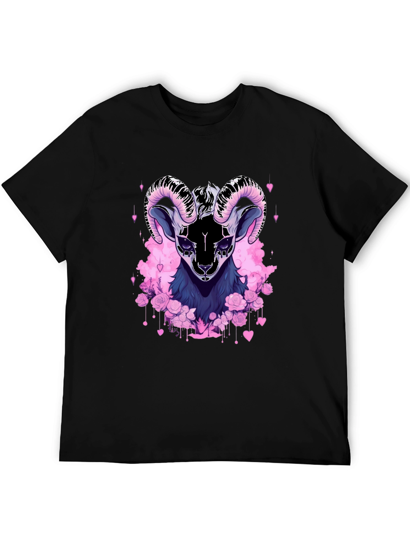 Ram Floral T-Shirt - Goth Style