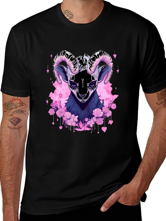 Ram Floral T-Shirt - Goth Style