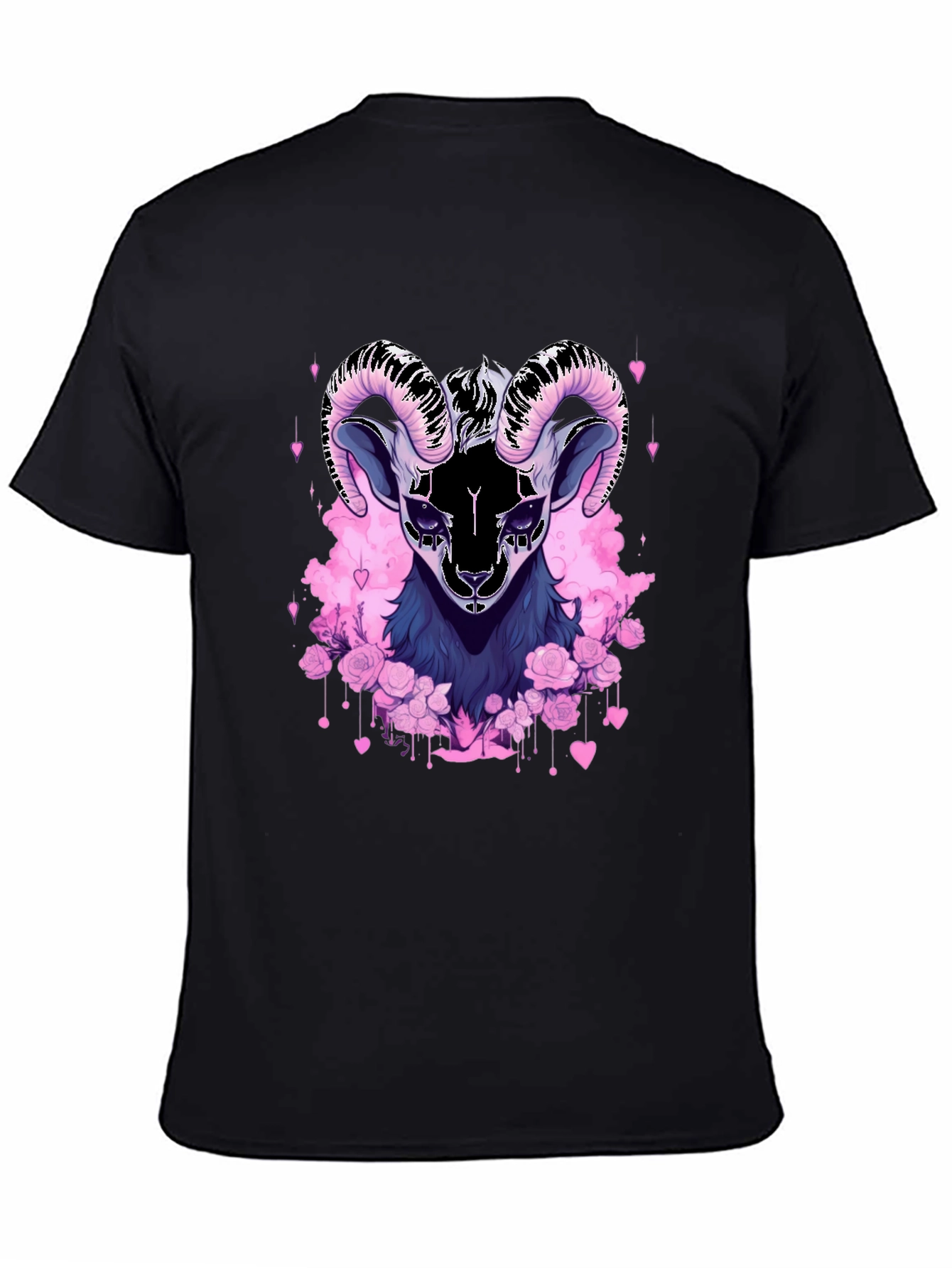 Ram Floral T-Shirt - Goth Style
