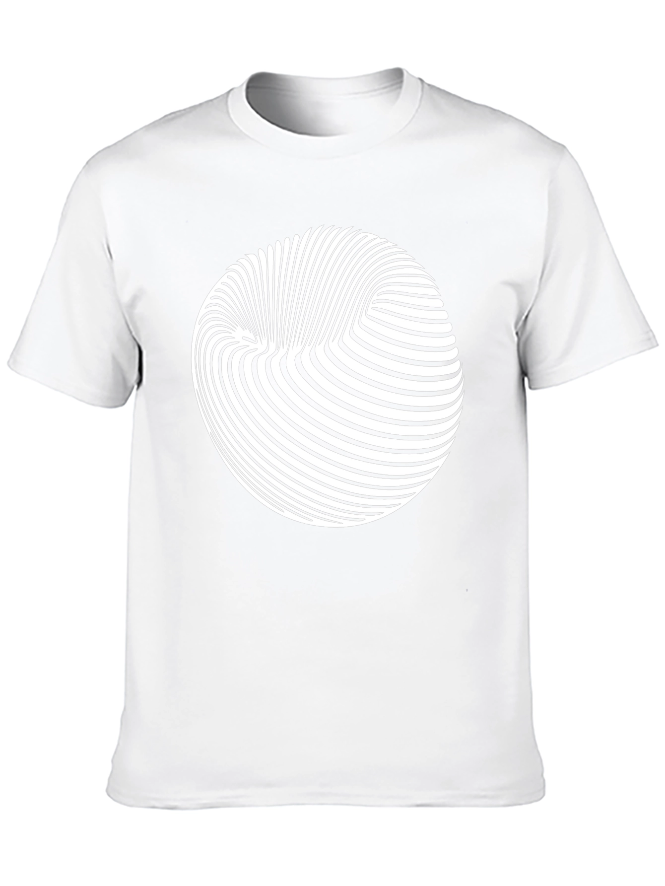 Abstract Illusion Graphic Black Tee