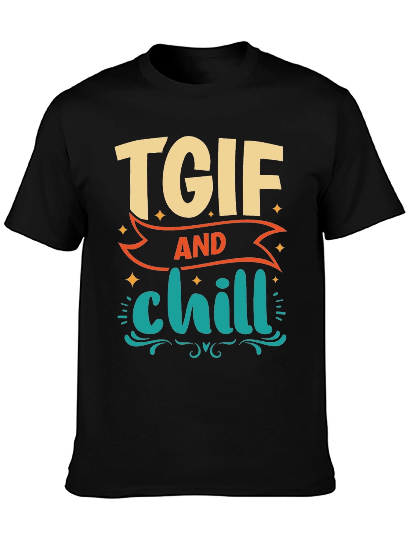 TGIF and Chill Graphic Tee - Relaxed Weekend Vibes