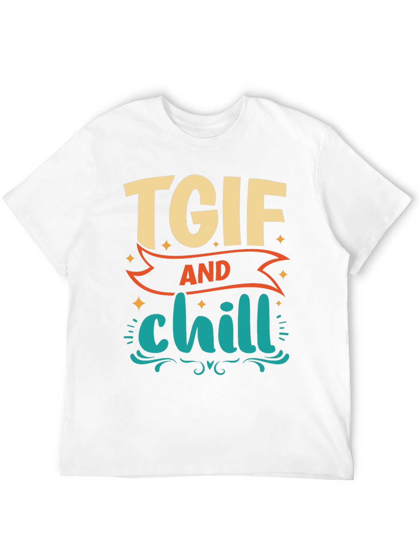 TGIF and Chill Graphic Tee - Relaxed Weekend Vibes