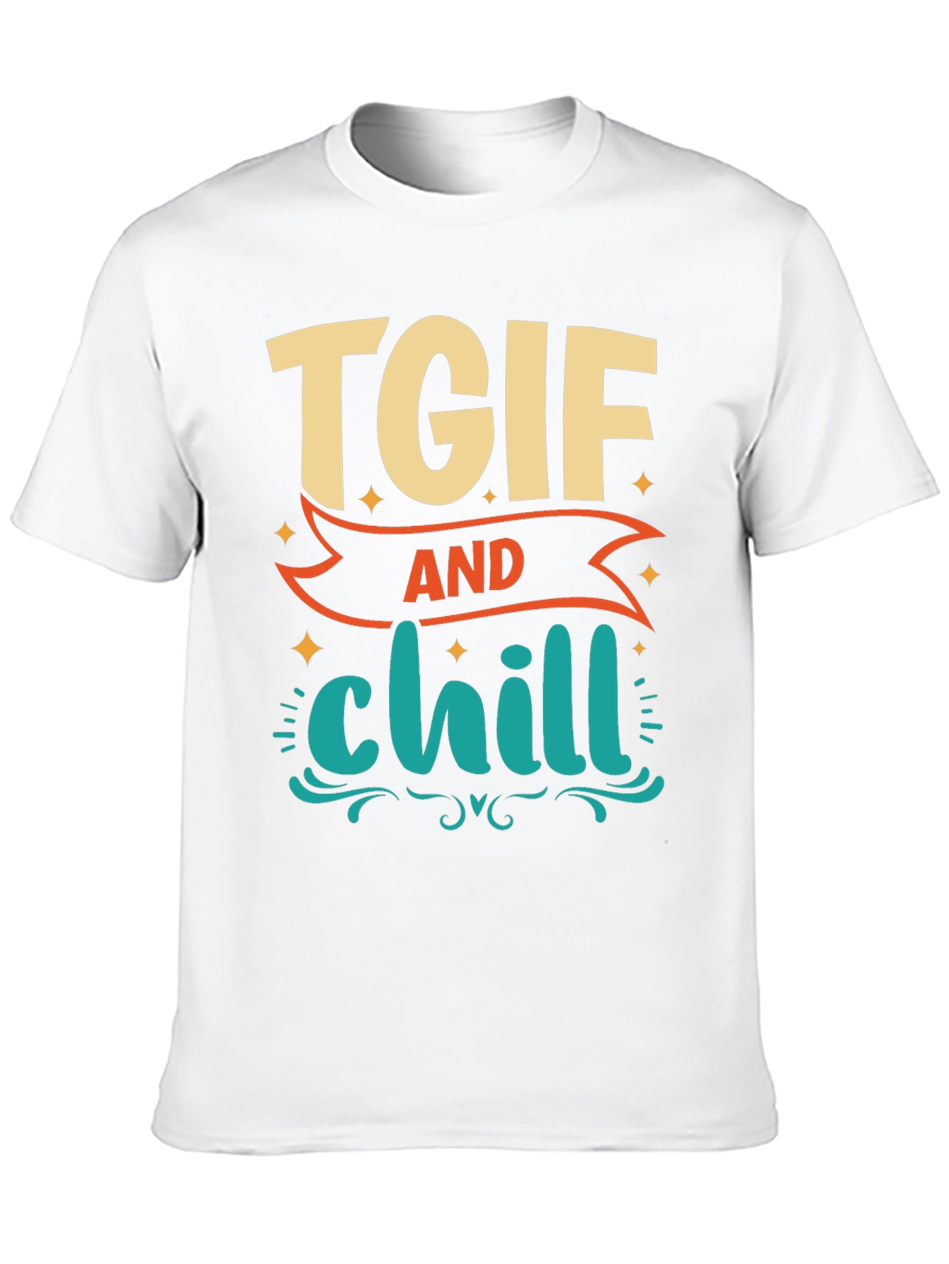 TGIF and Chill Graphic Tee - Relaxed Weekend Vibes