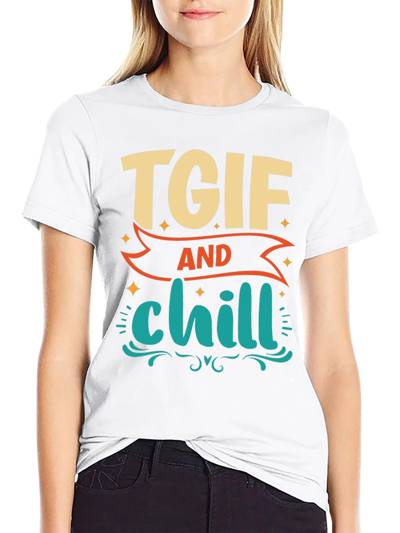 TGIF and Chill Graphic Tee - Relaxed Weekend Vibes