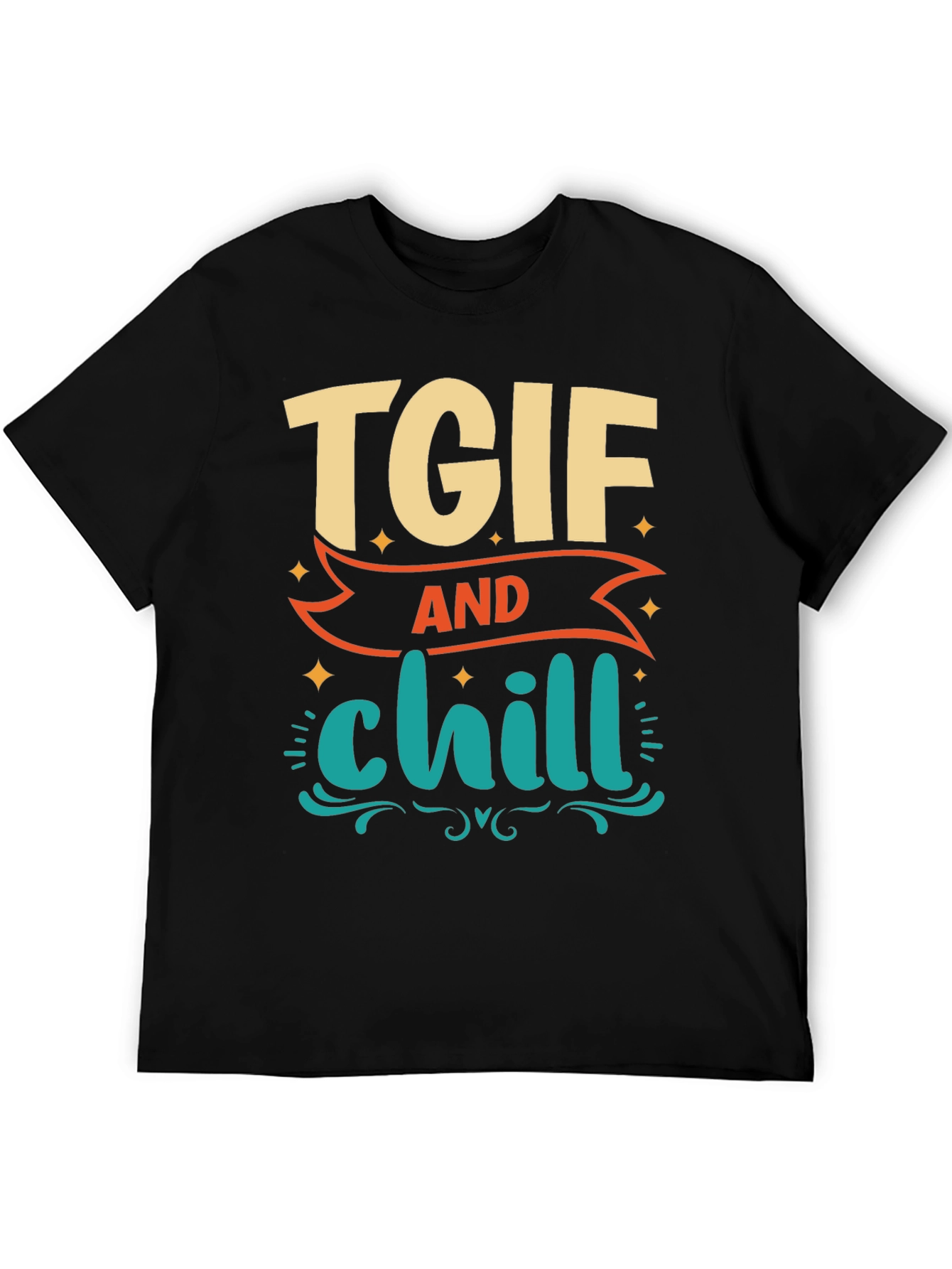 TGIF and Chill Graphic Tee - Relaxed Weekend Vibes