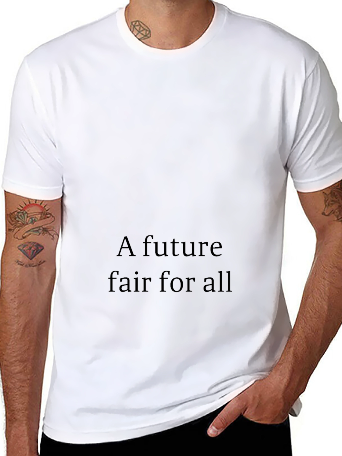 Statement Black T-Shirt: A Future Fair for All