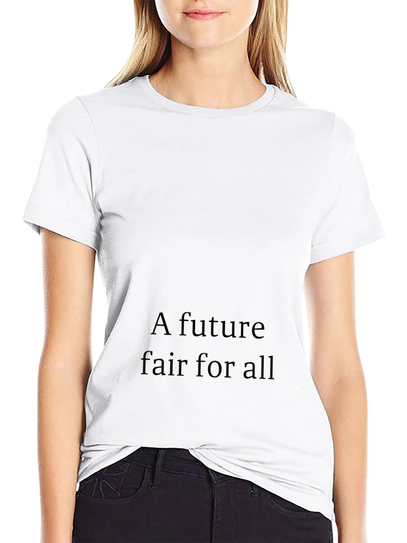 Statement Black T-Shirt: A Future Fair for All