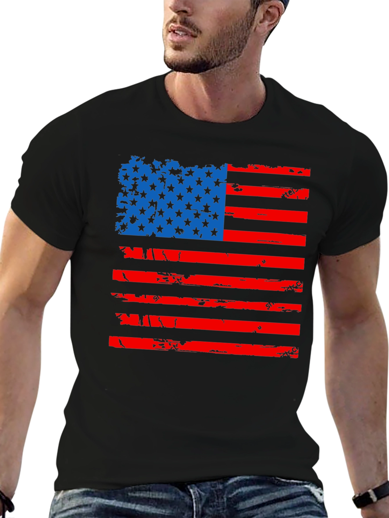 American Flag Graphic Tee - Patriotic Style