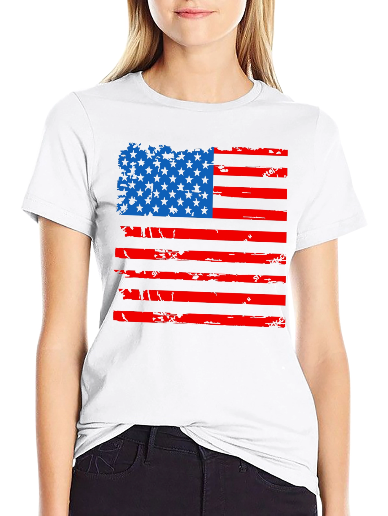 American Flag Graphic Tee - Patriotic Style