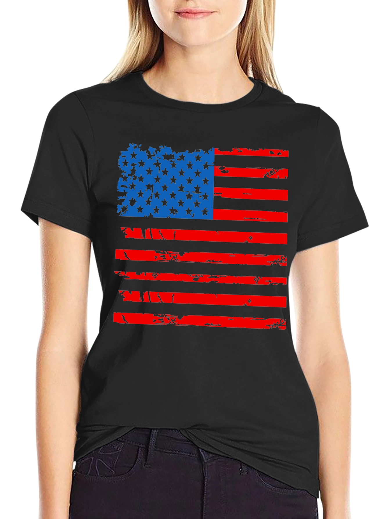 American Flag Graphic Tee - Patriotic Style