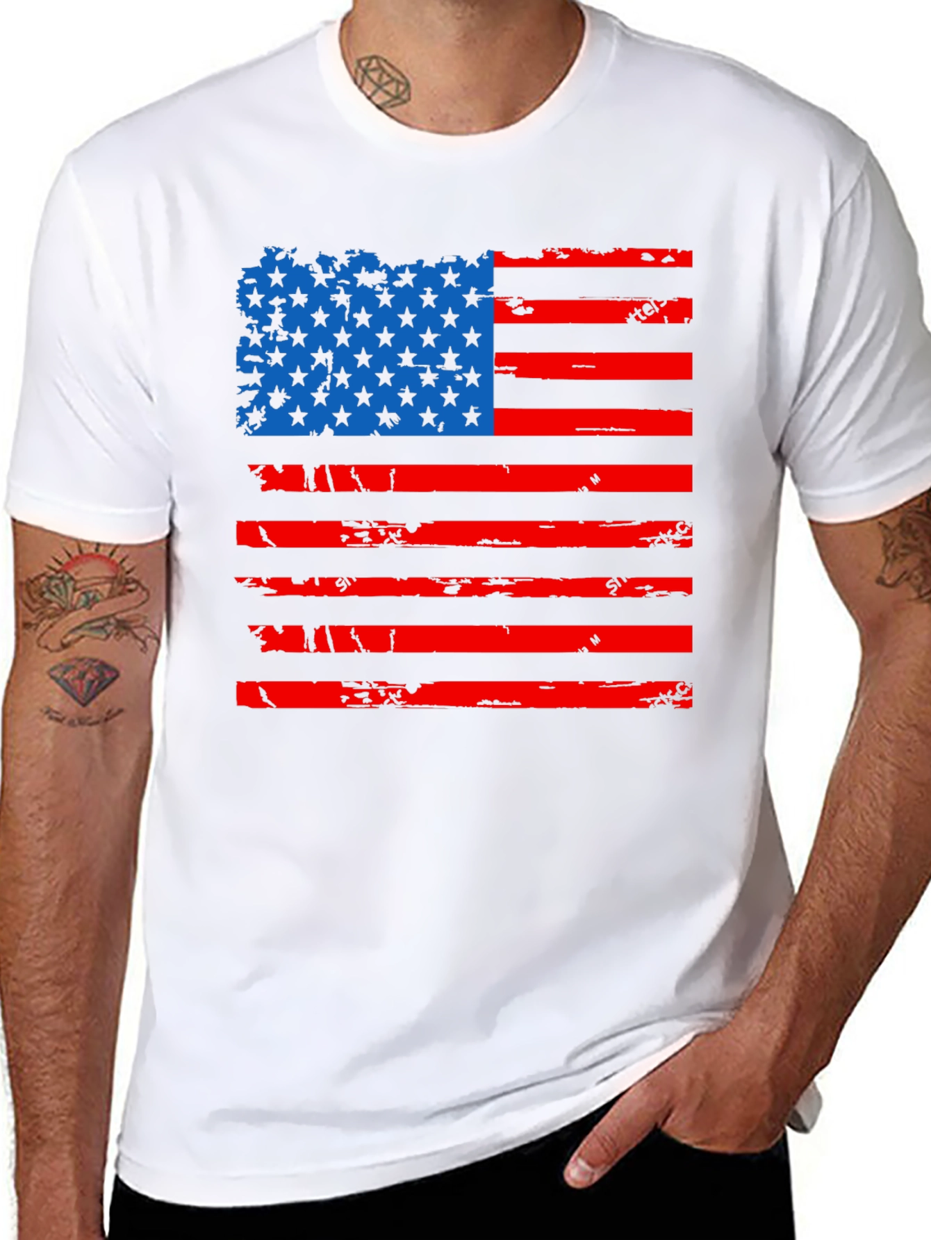 American Flag Graphic Tee - Patriotic Style