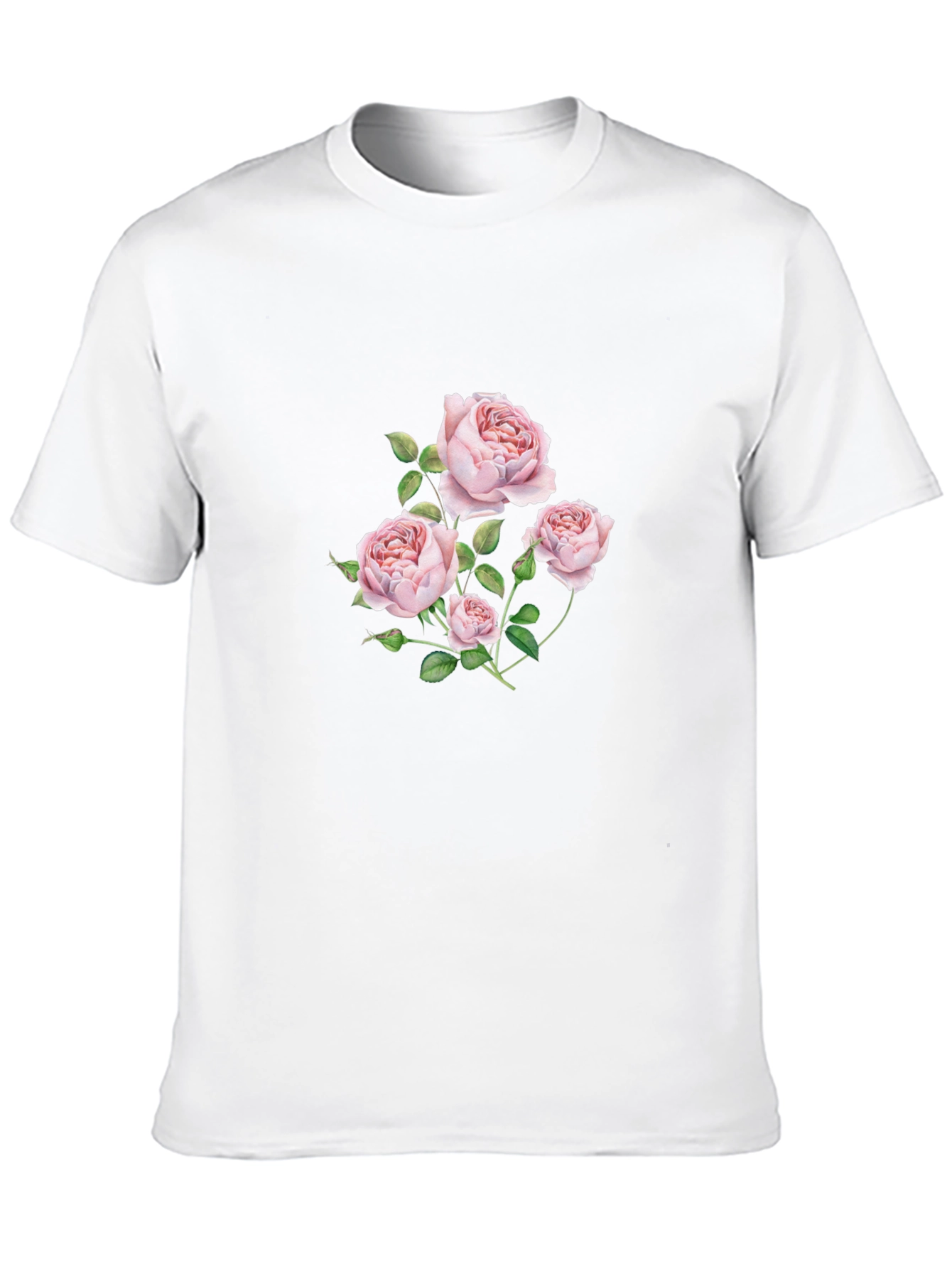 Floral Rose Graphic Black T-Shirt