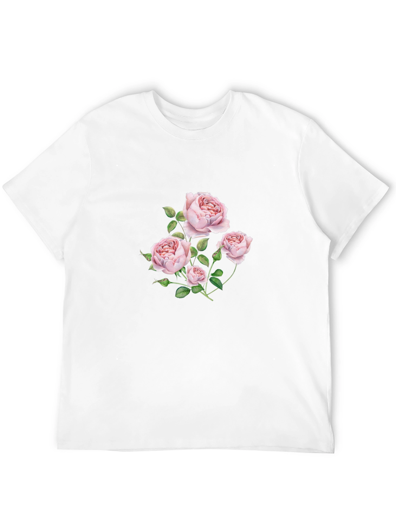 Floral Rose Graphic Black T-Shirt