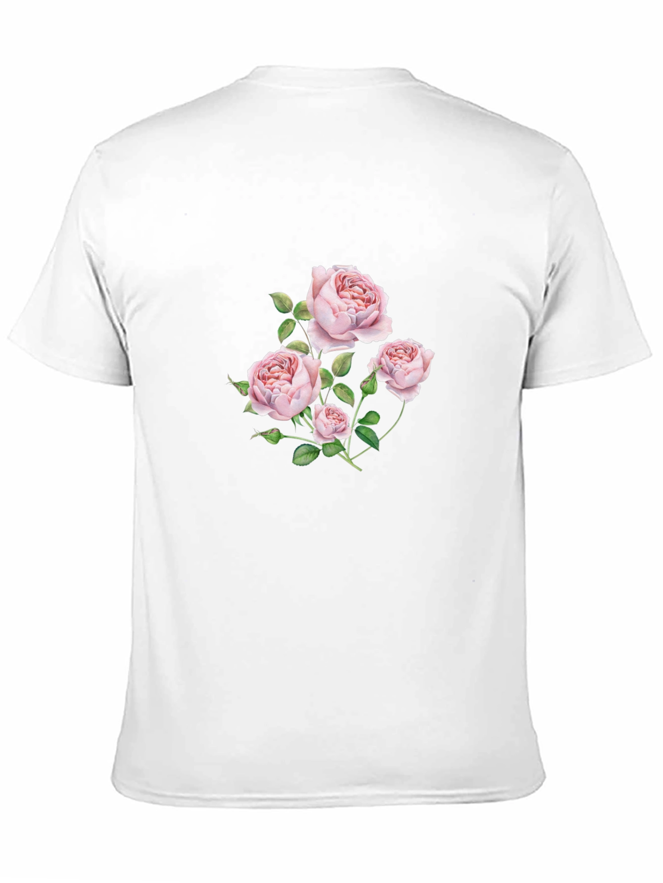 Floral Rose Graphic Black T-Shirt