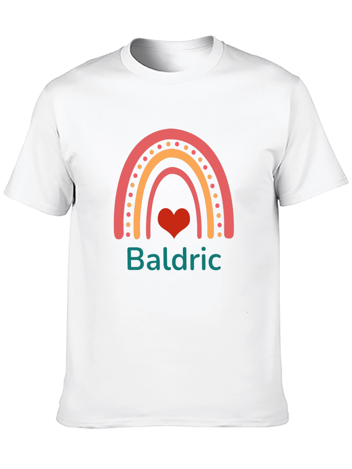 Baldric Rainbow Heart Personalized T-Shirt