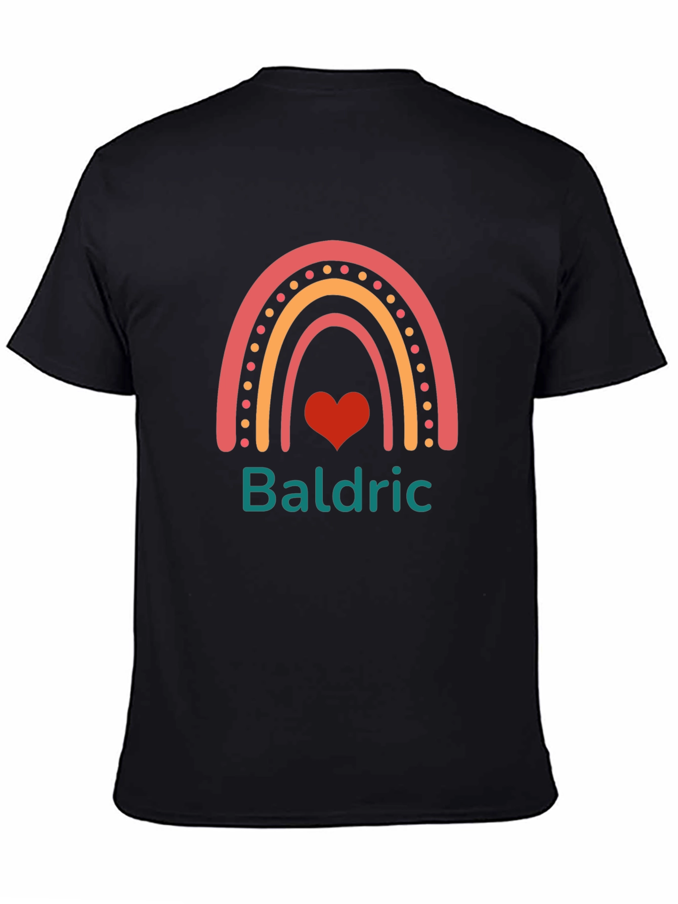 Baldric Rainbow Heart Personalized T-Shirt