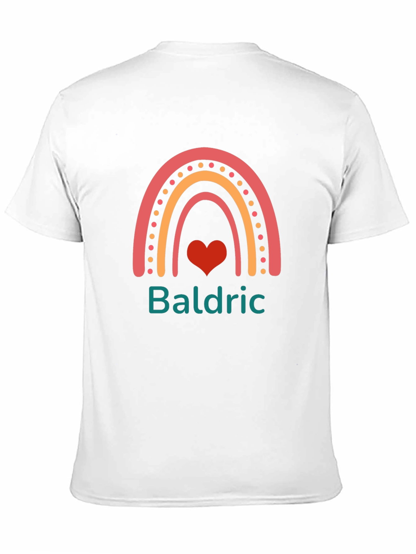 Baldric Rainbow Heart Personalized T-Shirt