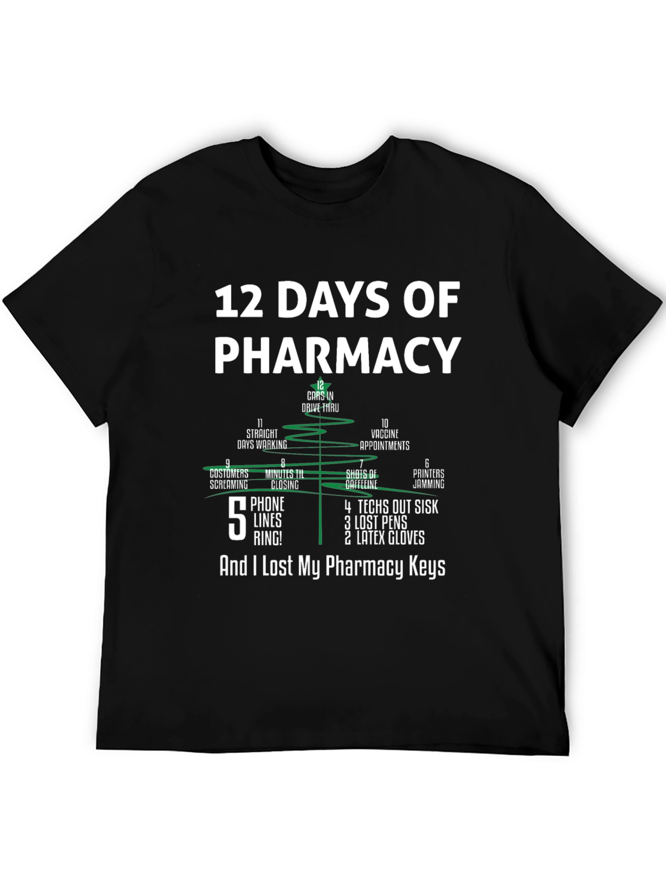 12 Days of Pharmacy Funny T-Shirt