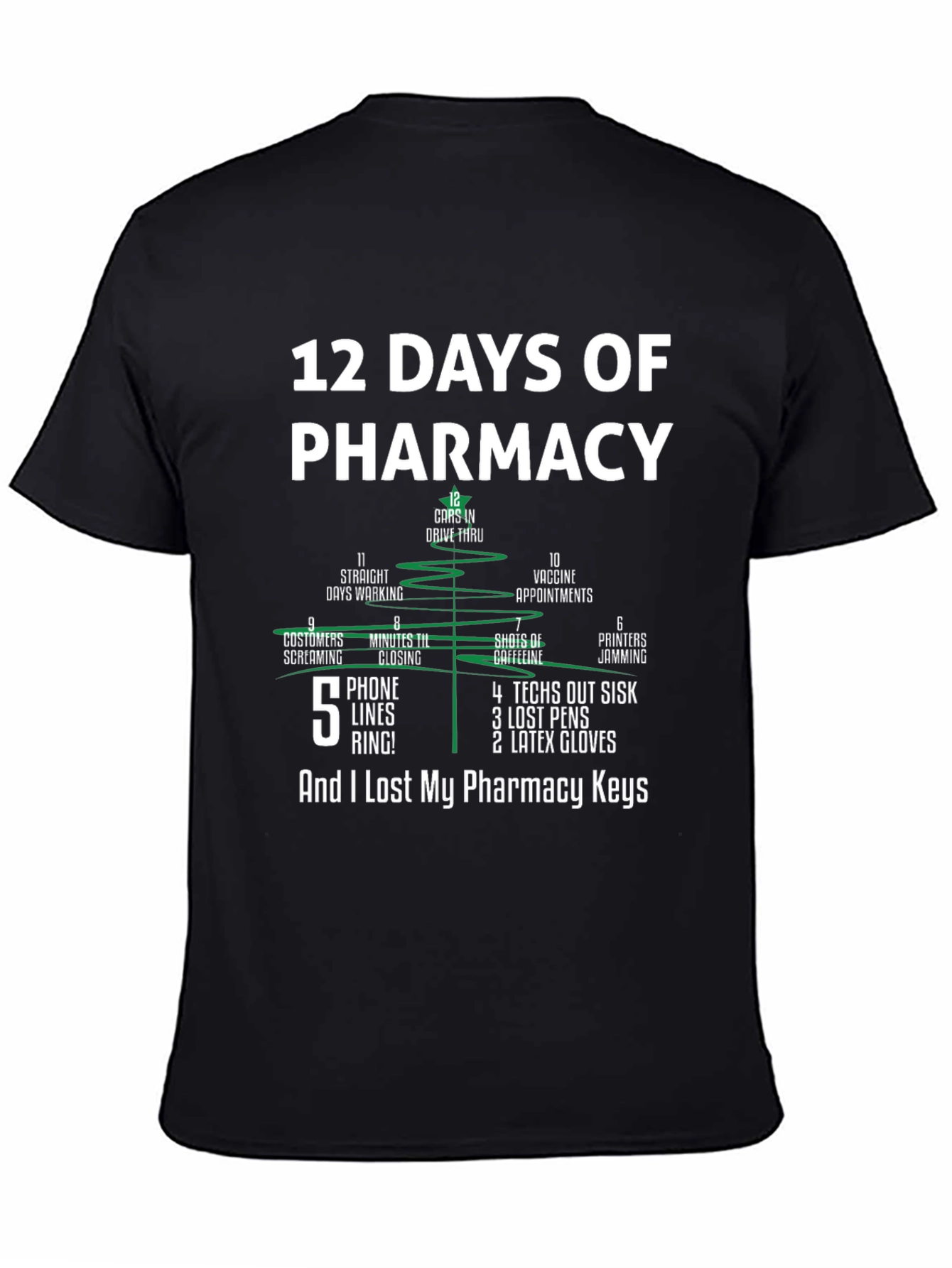 12 Days of Pharmacy Funny T-Shirt