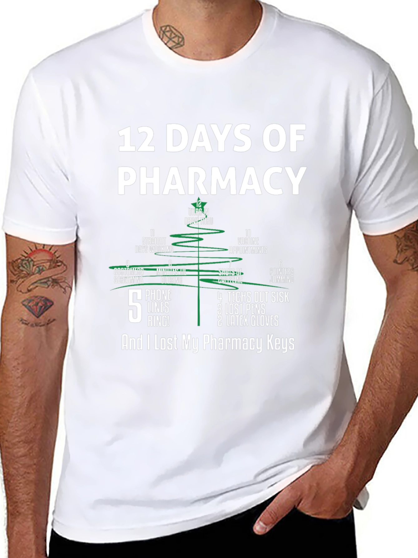 12 Days of Pharmacy Funny T-Shirt