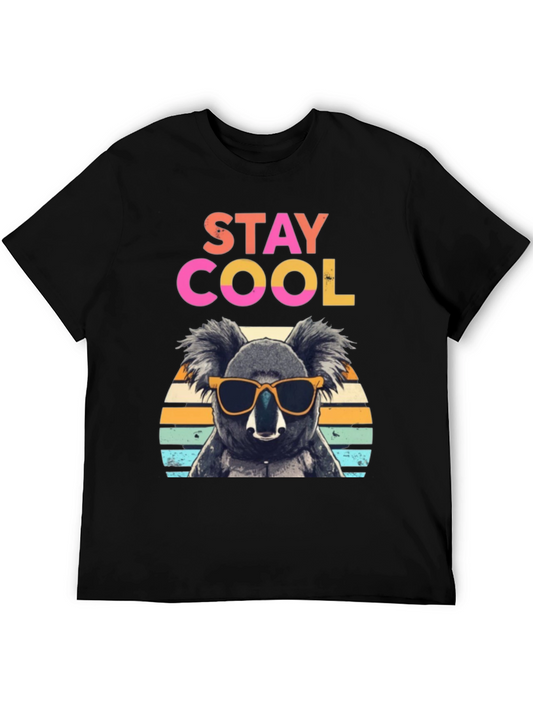 Stay Cool Koala Graphic Tee - Trendy Comfort