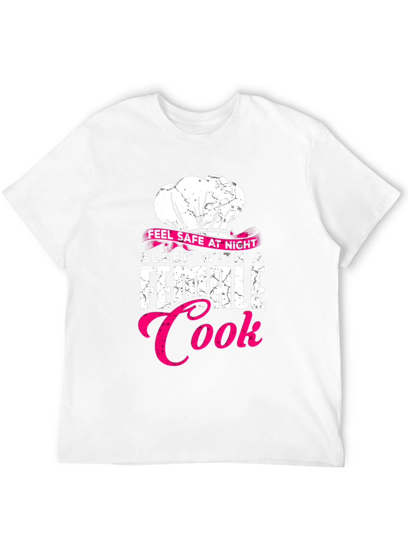 Feel Safe Female Cook Black T-Shirt
