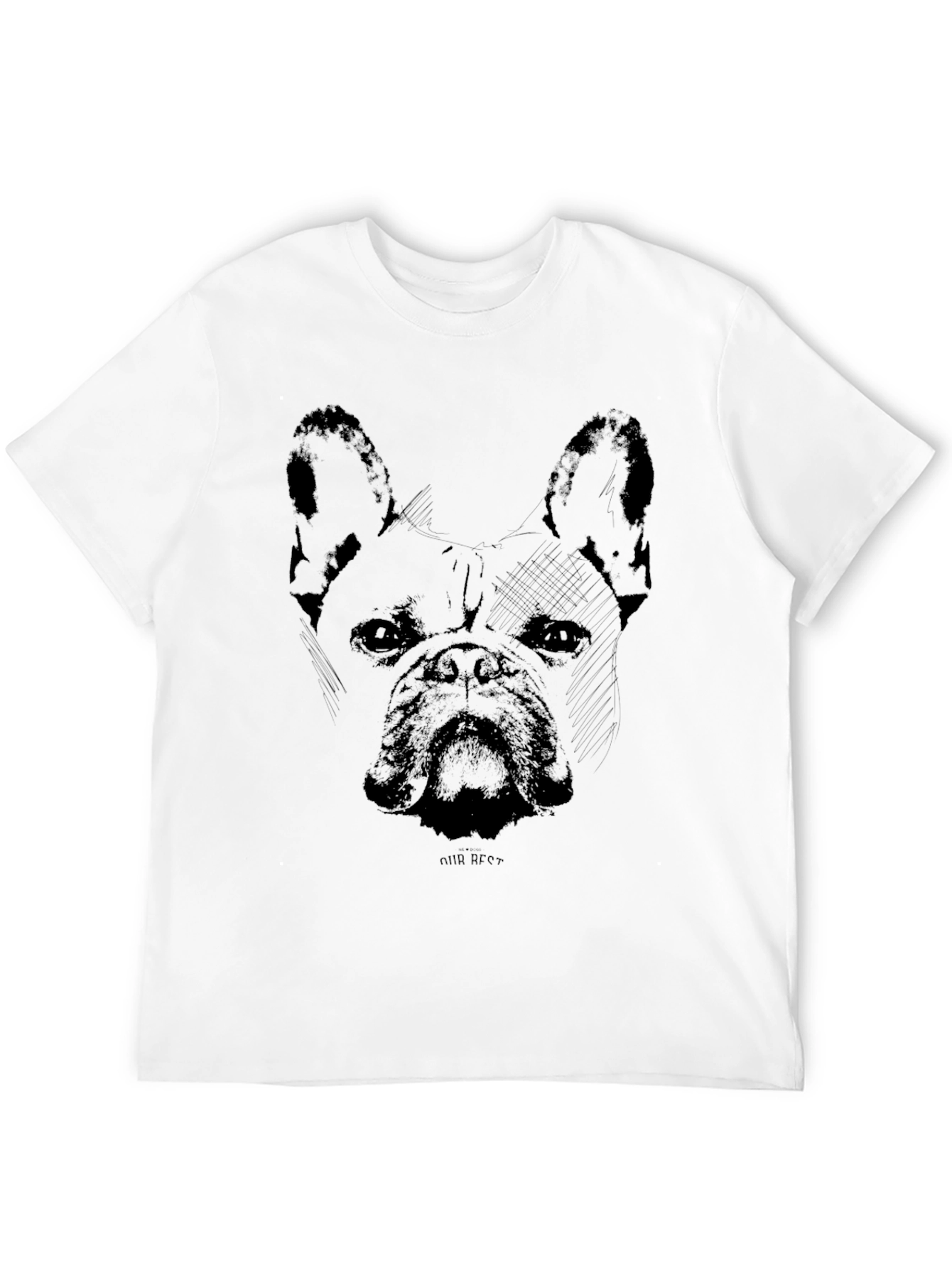 Dog Sketch Graphic Tee - Black