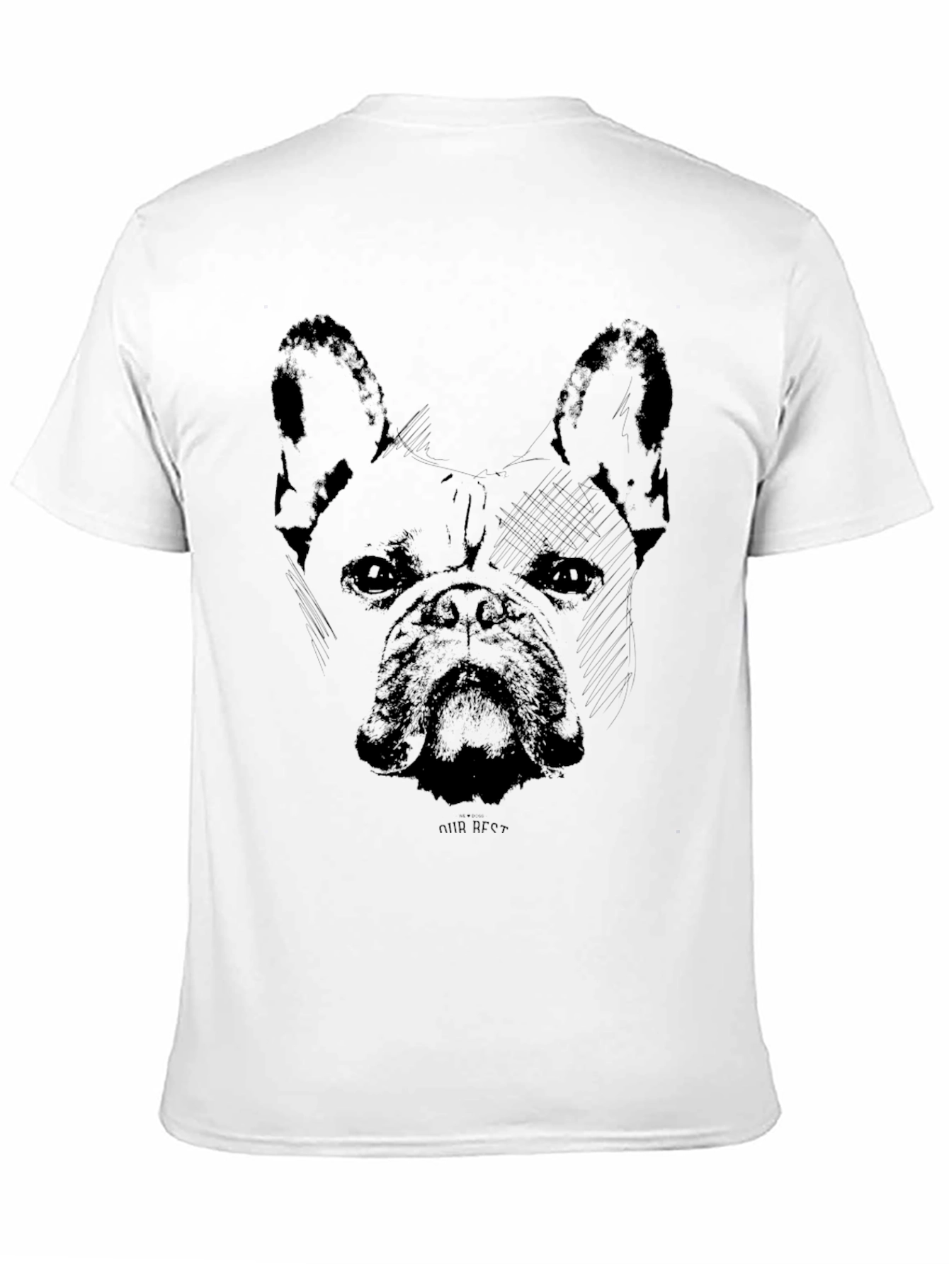 Dog Sketch Graphic Tee - Black