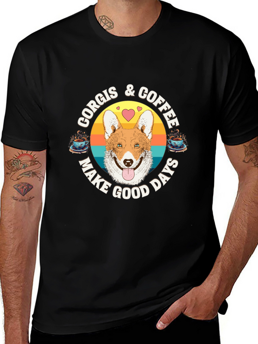 Corgis & Coffee Make Good Days T-Shirt