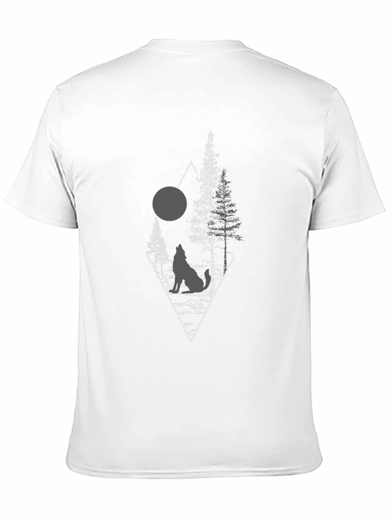 Wolf Moon Forest Graphic Tee - Black