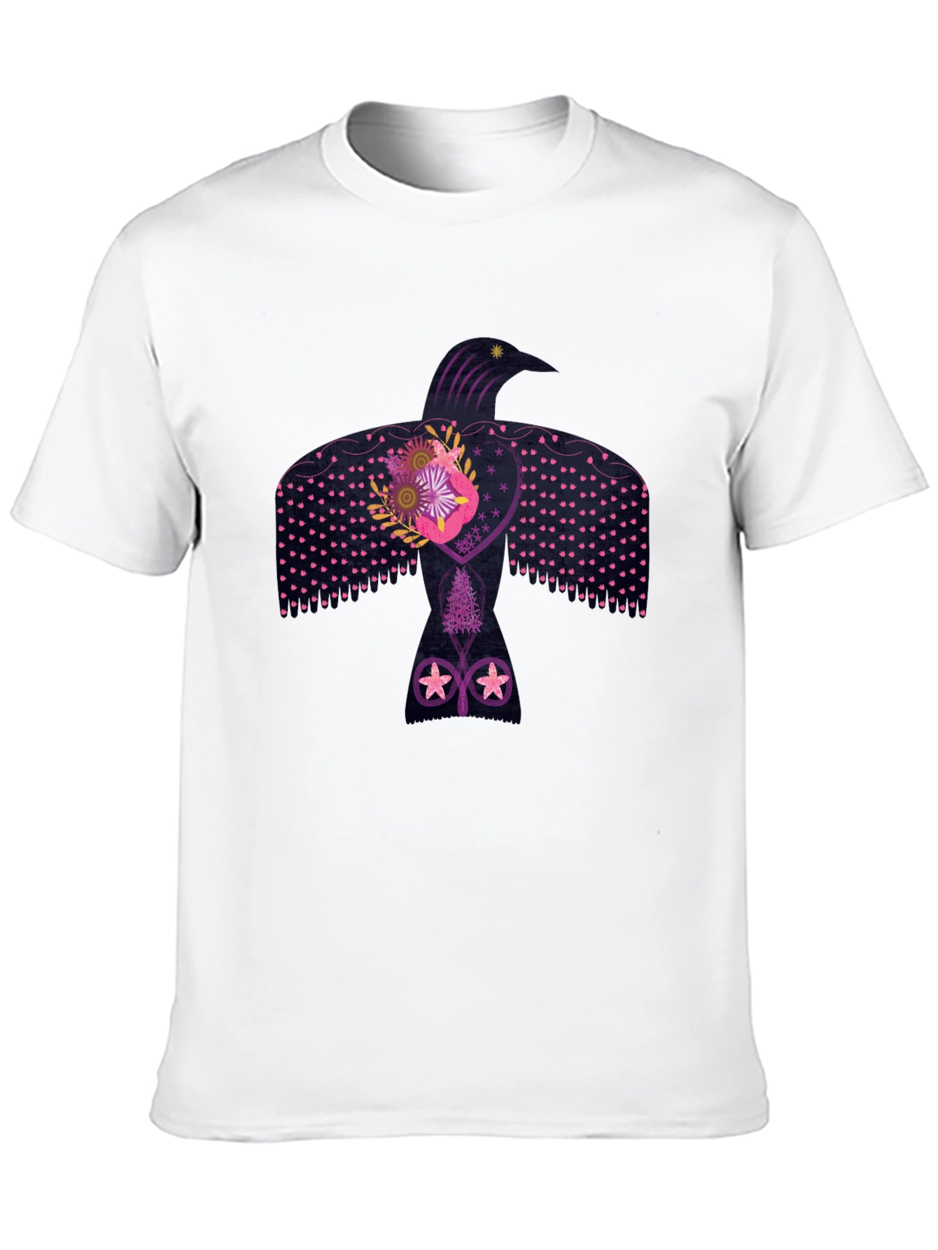 Raven Graphic Tee - Artistic Design
