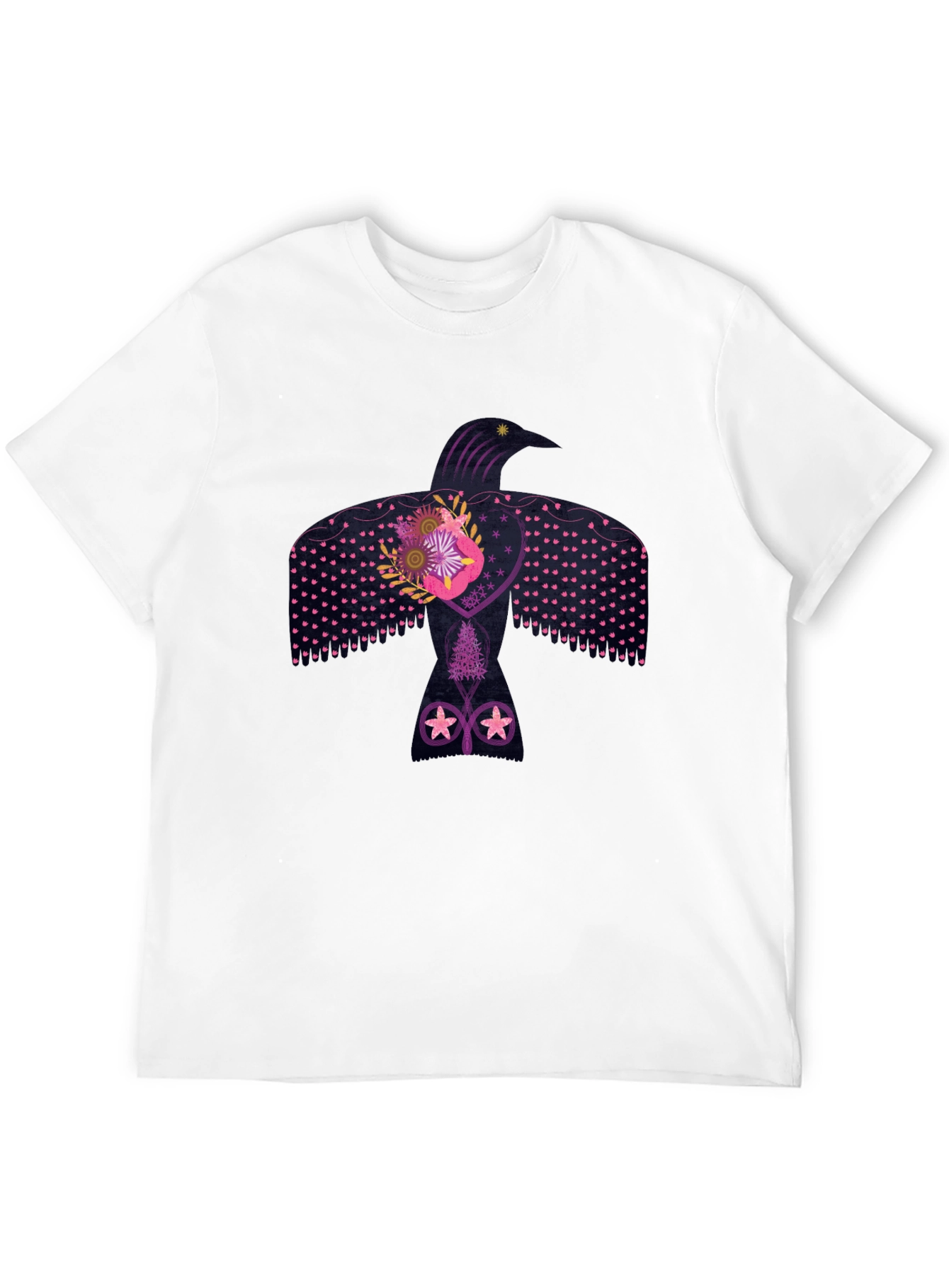 Raven Graphic Tee - Artistic Design