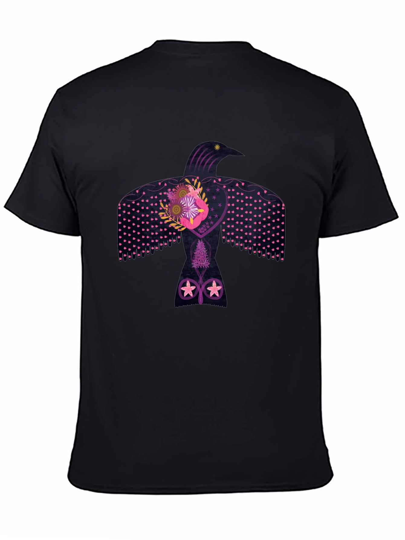 Raven Graphic Tee - Artistic Design