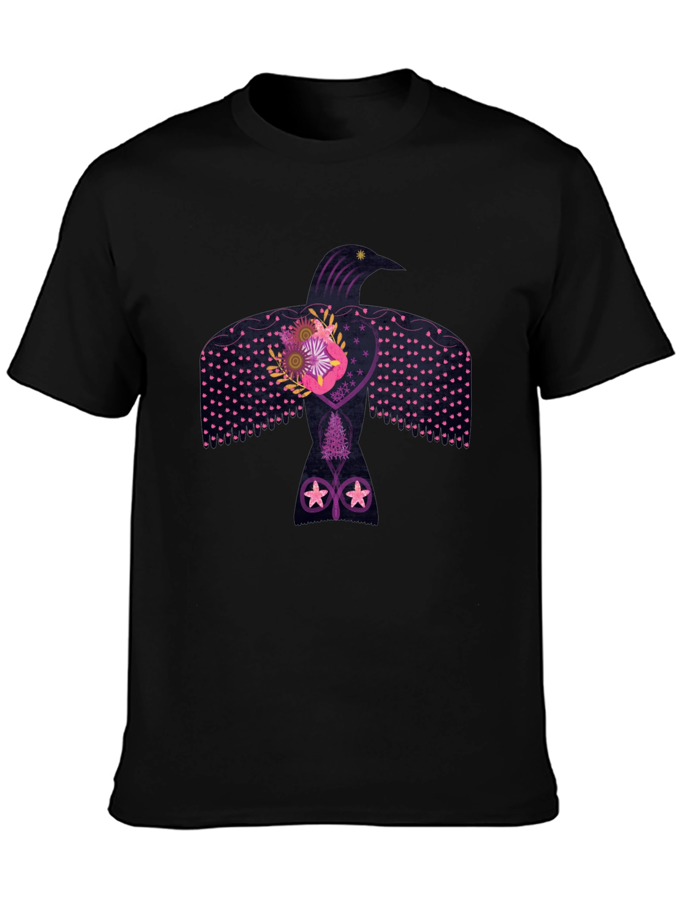 Raven Graphic Tee - Artistic Design
