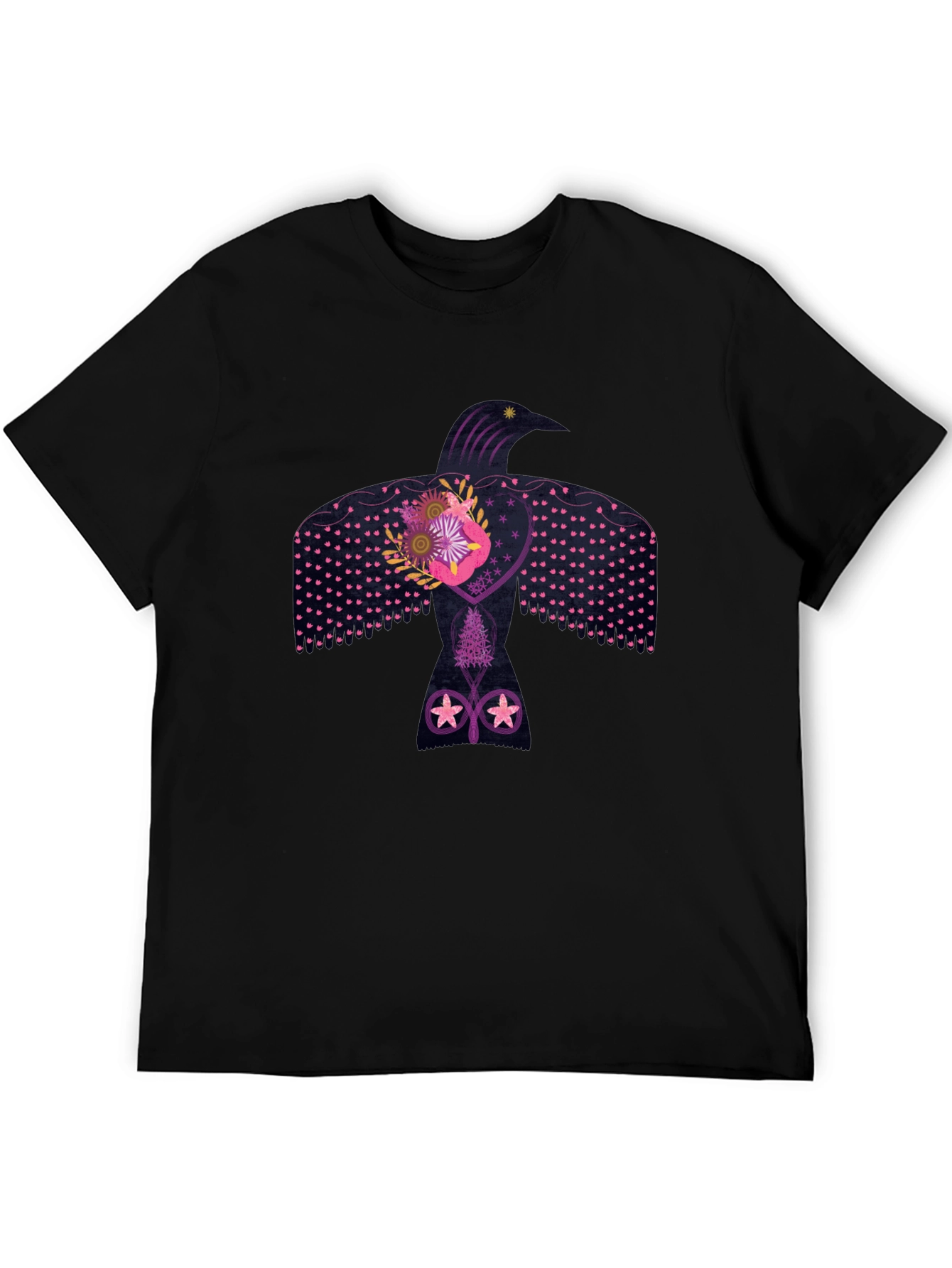 Raven Graphic Tee - Artistic Design