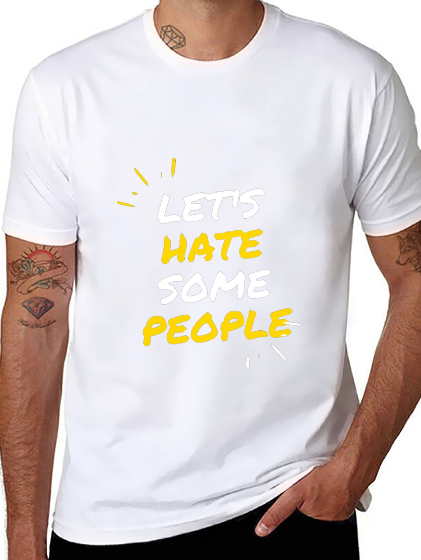 Lets Hate Some People Graphic Tee - Black