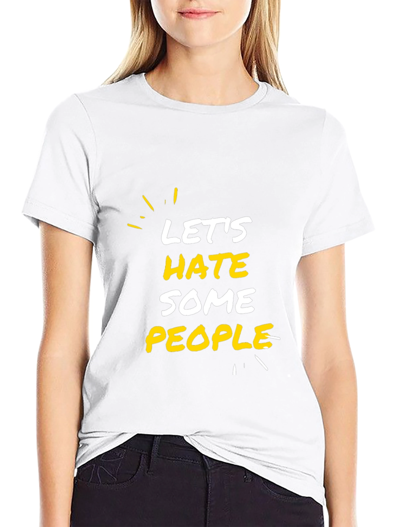 Lets Hate Some People Graphic Tee - Black
