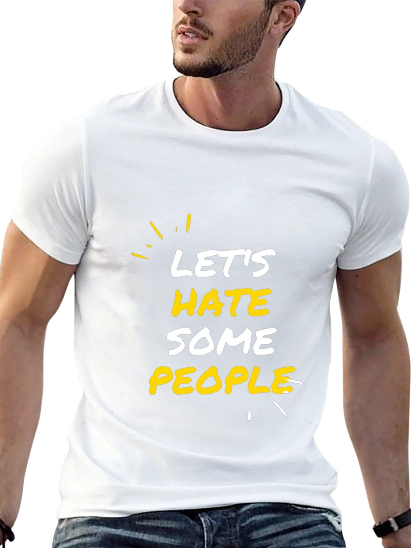 Lets Hate Some People Graphic Tee - Black