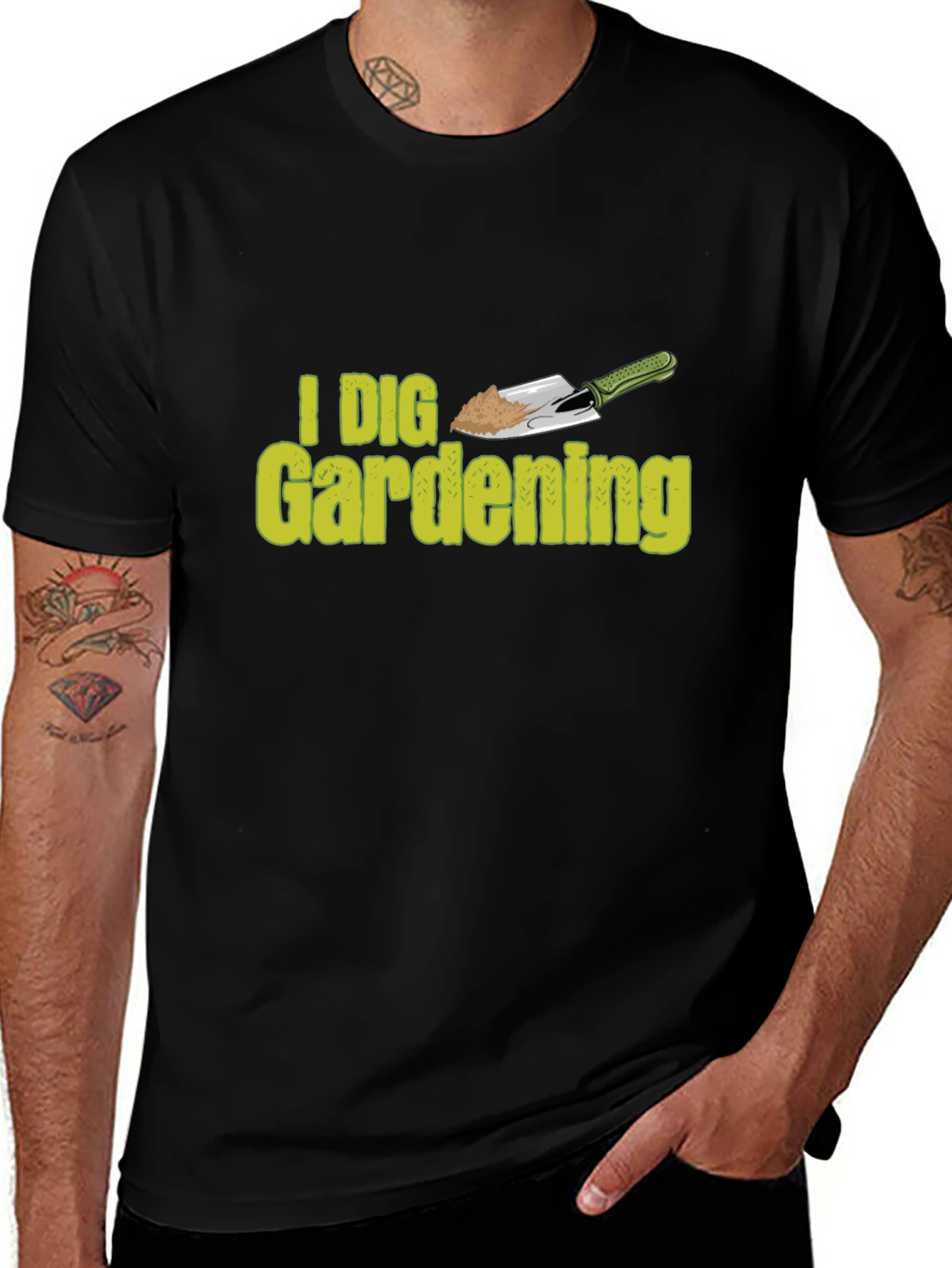 I Dig Gardening Black T-Shirt