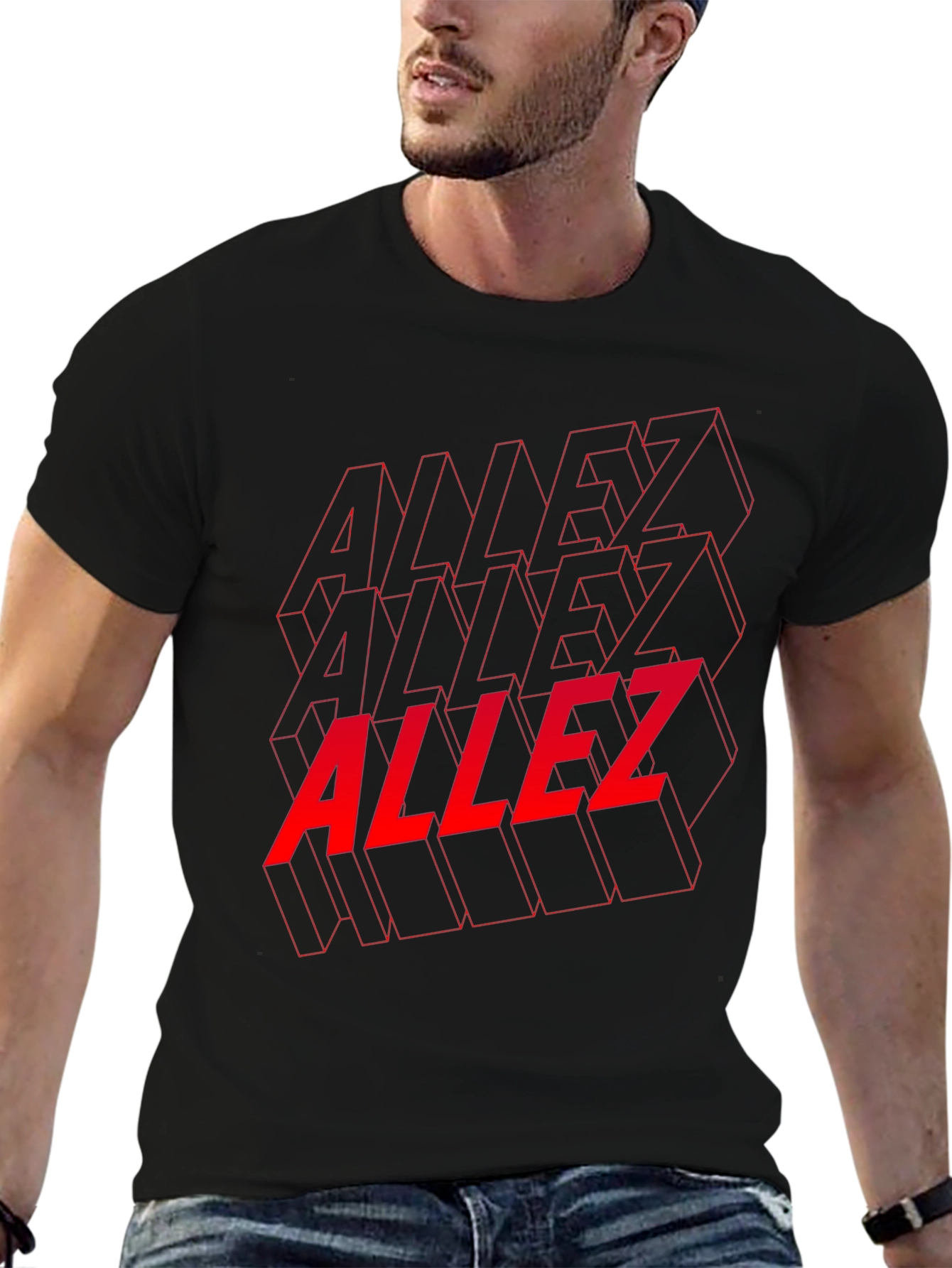 Allez Graphic Tee - Stylish Black Cotton T-Shirt